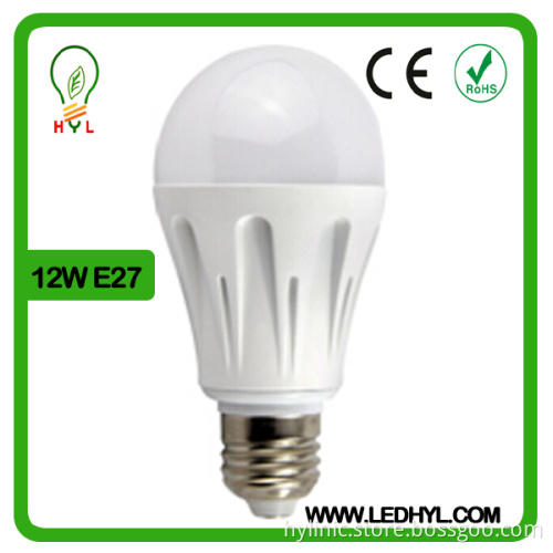 Plastic bulb manufacturer hot sale E27 led 12W bulb